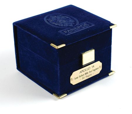 Lot #238 Edgar Mitchell?s Apollo 14 Lunar Bible Text Fragment - Image 5