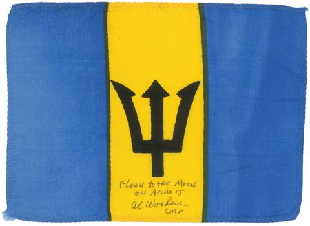 Lot #270 Apollo 15 Flown Flag Signed by Al Worden - Image 1
