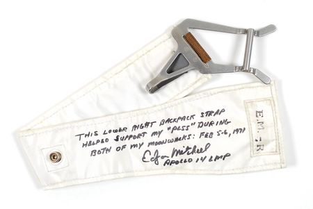 Lot #236 Edgar Mitchell?s Apollo 14 Flown Backpack Strap - Image 1