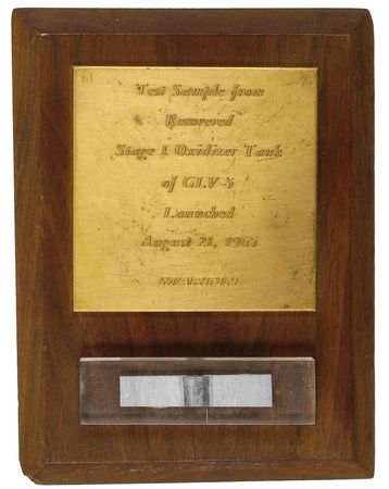 Lot #58 Gemini 5 Recovered Oxidizer Tank Sample - Image 1