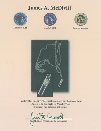 Lot #134 Jim McDivitt?s Apollo 9 Flown Necklace - Image 3