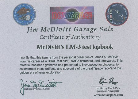 Lot #136 Jim McDivitt?s Apollo 9 LM Test Log Book - Image 6