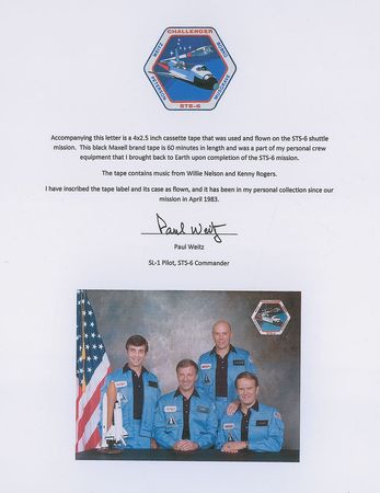 Lot #328 Paul Weitz’s STS-6 Flown Cassette Tape - Image 4