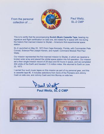 Lot #301 Paul Weitz?s Skylab 2 Flown Cassette Tape  - Image 4
