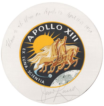 Lot #215 James Lovell?s Apollo 13 Flown Beta Cloth Insignia - Image 1