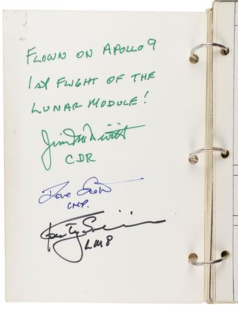 Lot #129 Jim McDivitt?s Apollo 9 Flown Crew Log Book - Image 1