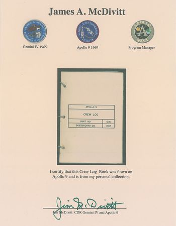 Lot #129 Jim McDivitt?s Apollo 9 Flown Crew Log Book - Image 15