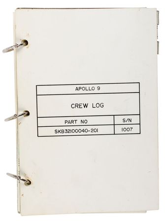 Lot #129 Jim McDivitt?s Apollo 9 Flown Crew Log Book - Image 2