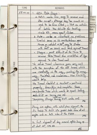 Lot #129 Jim McDivitt?s Apollo 9 Flown Crew Log Book - Image 5