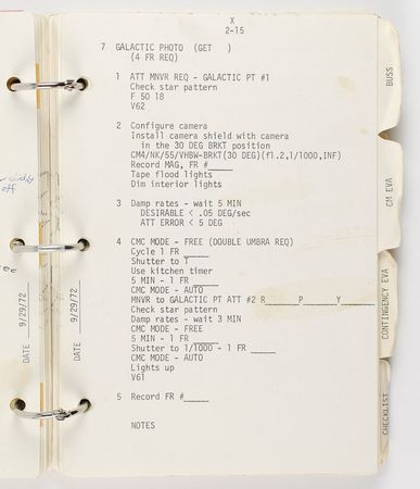 Lot #288 Gene Cernan?s Apollo 17 Flown EVA/EXP Checklist - Image 12