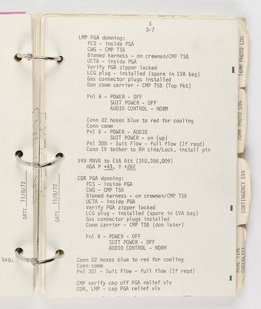 Lot #288 Gene Cernan?s Apollo 17 Flown EVA/EXP Checklist - Image 14