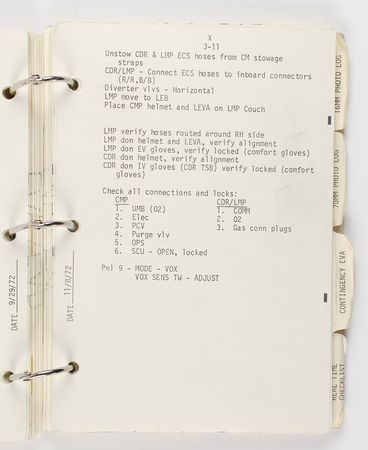 Lot #288 Gene Cernan?s Apollo 17 Flown EVA/EXP Checklist - Image 15