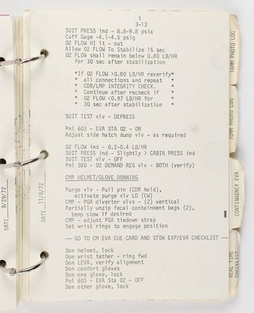 Lot #288 Gene Cernan?s Apollo 17 Flown EVA/EXP Checklist - Image 16