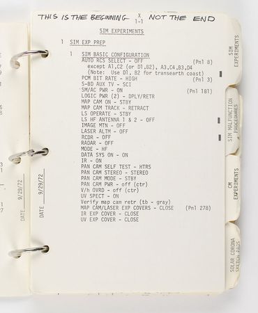 Lot #288 Gene Cernan?s Apollo 17 Flown EVA/EXP Checklist - Image 2