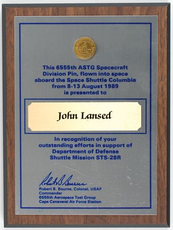 Lot #338 STS-28R Flown Pin - Image 1