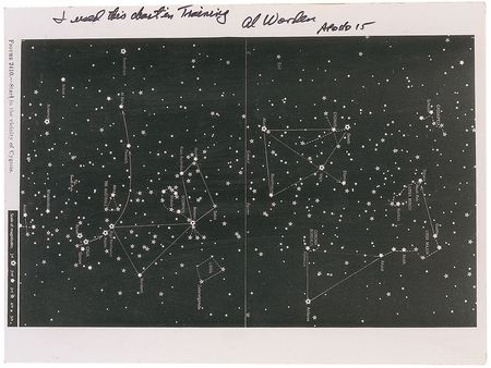 Lot #272 Al Worden?s Apollo 15 Training Star Chart - Image 1