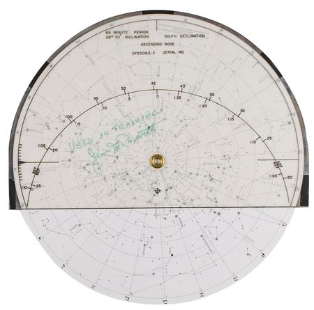 Lot #137 Jim McDivitt?s Apollo 9 Training-used Star Chart - Image 1