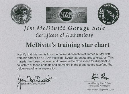 Lot #137 Jim McDivitt?s Apollo 9 Training-used Star Chart - Image 3
