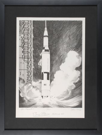 Lot #168 Buzz Aldrin and John Meigs Signed Print - Image 1