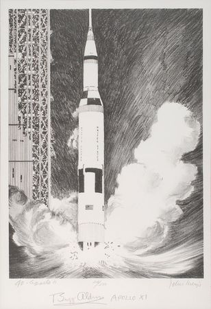 Lot #168 Buzz Aldrin and John Meigs Signed Print - Image 2