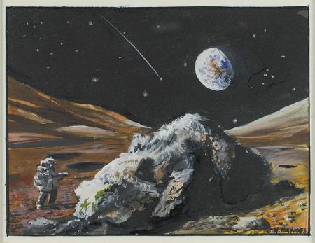 Lot #350 Charles Haymes Artwork: ?Lunarscape? - Image 1