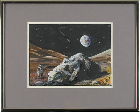 Lot #350 Charles Haymes Artwork: ?Lunarscape? - Image 2