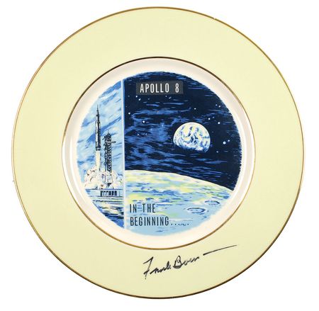 Lot #122 Frank Borman Signed Art Plate - Image 1