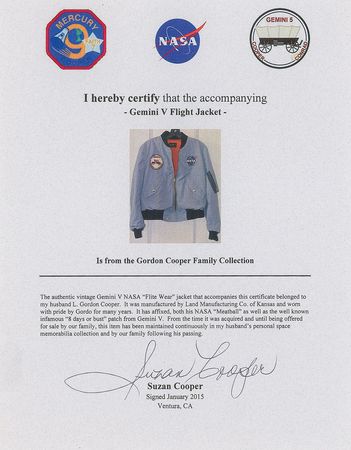 Lot #57 Gordon Cooper?s Gemini 5 Jacket - Image 4