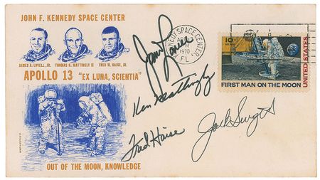 Lot #91 Collection of Ten Apollo Mission Pre-Launch-Signed Crew Covers - Image 11
