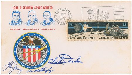 Lot #91 Collection of Ten Apollo Mission Pre-Launch-Signed Crew Covers - Image 17