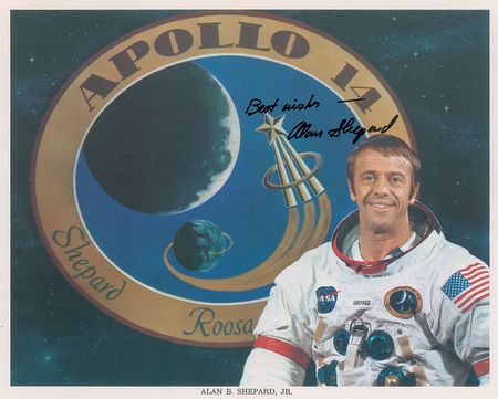 Lot #254 Alan Shepard Pair of Signed Photographs - Image 1