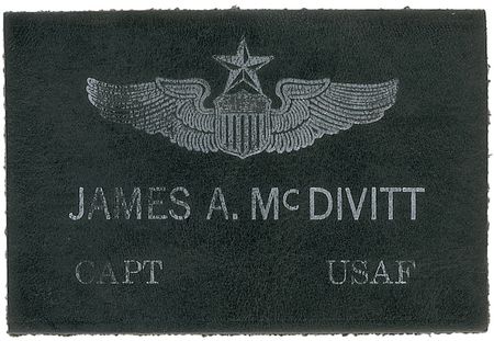 Lot #139 Jim McDivitt?s Flight Suit Name Tag - Image 1