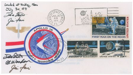 Lot #264 Apollo 15 Flown Sieger Cover - Image 1