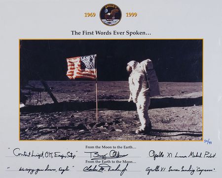 Lot #167 Buzz Aldrin and Charlie Duke Limited Edition Print - Image 1