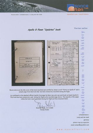 Lot #123 Apollo 8 Flown Updates Checklist Page - Image 4