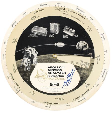 Lot #179 Buzz Aldrin Signed Mission Analyzer - Image 1