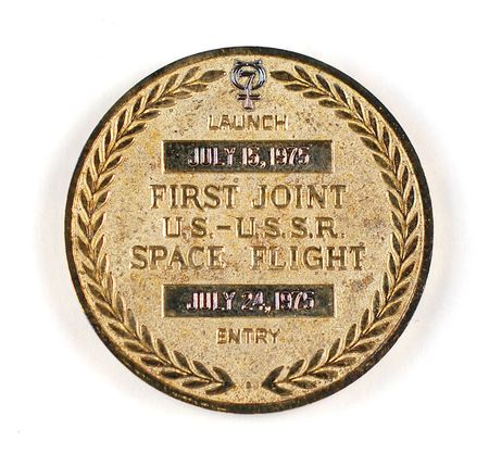 Lot #317 Wally Schirra?s Apollo-Soyuz Flown Robbins Medal  - Image 2