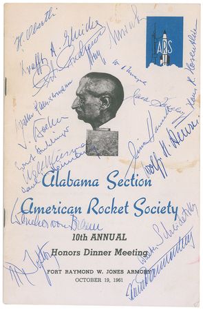 Lot #4 American Rocket Society Signed Program