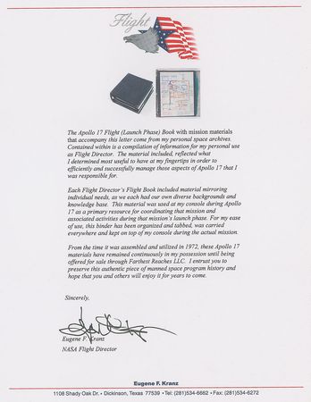 Lot #289 Gene Kranz?s Apollo 17 Launch Phase Flight Book - Image 7