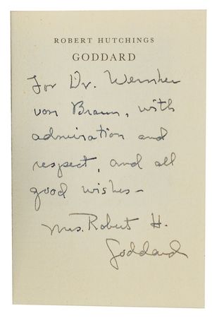 Lot #5 Mrs. Robert Goddard Mini Book Inscribed to