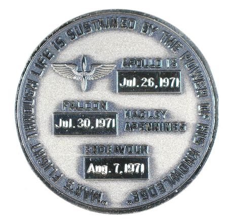 Lot #269 Dave Scott?s Apollo 15 ?Spanish Silver? Robbins Medal - Image 2