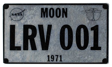 Lot #260 Dave Scott?s Apollo 15 Lunar Surface License Plate - Image 1