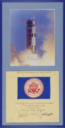 Lot #213 Apollo 13 Flown Flag - Image 2