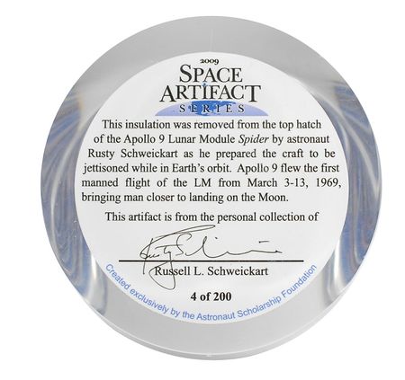 Lot #144 Apollo 9 Flown Kapton Foil - Image 2
