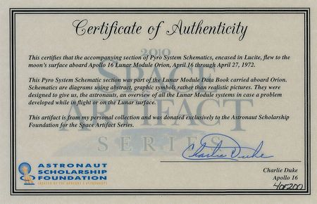 Lot #283 Apollo 16 Flown Pyro System Schematic - Image 3