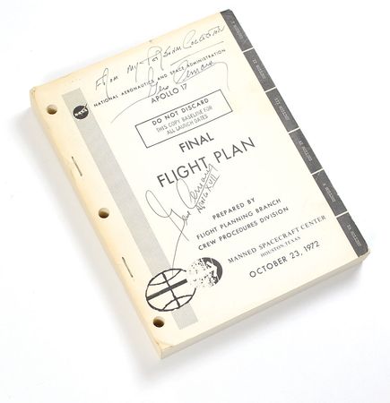 Lot #292 Gene Cernan?s Signed Apollo 17 Flight Plan - Image 2