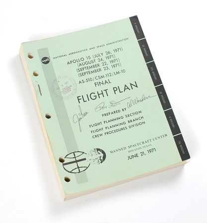 Lot #274 Apollo 15 Signed Flight Plan - Image 2
