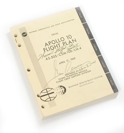 Lot #149 Apollo 10 Flight Plan Signed by Stafford and Cernan - Image 2