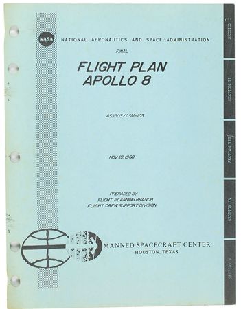 Lot #124 Apollo 8 Flight Plan - Image 1