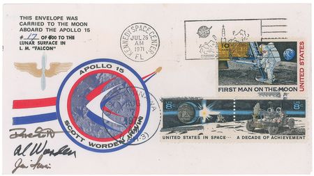 Lot #268  Apollo 15 Flown Cover - Image 1